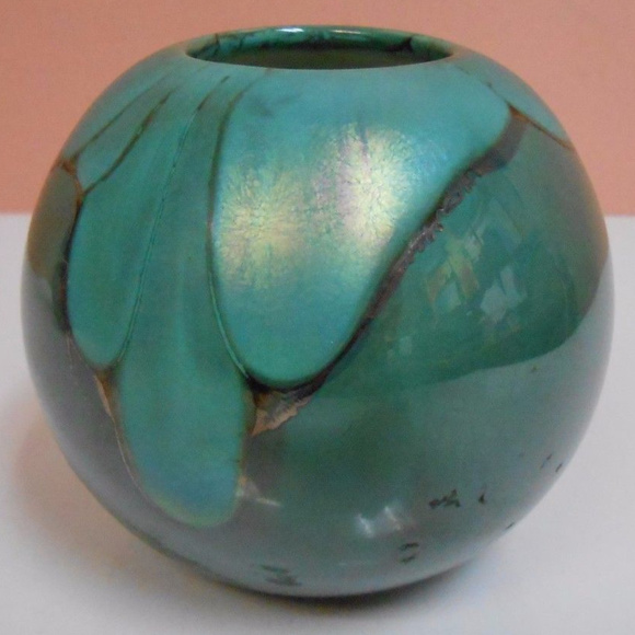 Vintage Other - SOLD Vintage art vase green abstract art